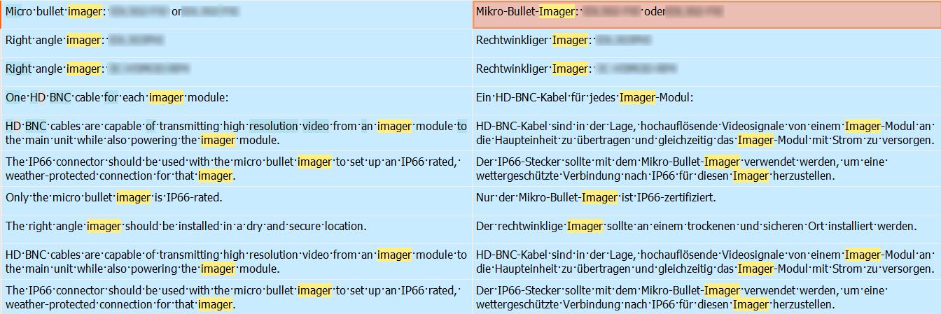 DeepL Oberfläche. Wort „imager“ wird als „Imager“ ins Deutsche übersetzt.